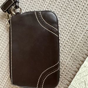 Coach leather  wristlet